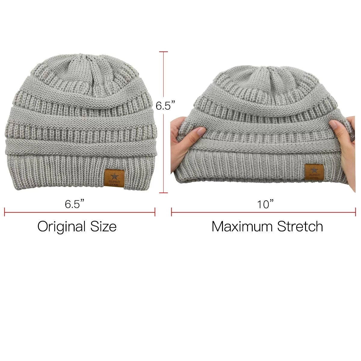 Warm Baby Knit Hat Cute Cozy Chunky Winter Cap Infant Toddler Baby Beanies for Boys Girls 3 Pack Light Grey & Yellow & Blackish Green